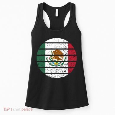 Distressed Flag Of Mexico Circle Women's Tank Top
