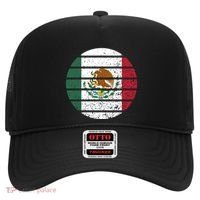 Distressed Flag Of Mexico Circle Hat thumb 0