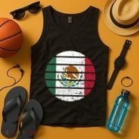 Distressed Flag Of Mexico Circle Tank Top thumb 4