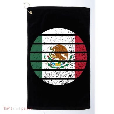 Distressed Flag Of Mexico Circle Golf Towel