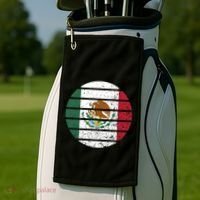 Distressed Flag Of Mexico Circle Golf Towel thumb 2