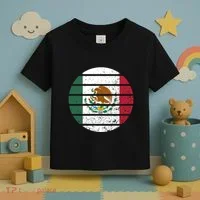 Distressed Flag Of Mexico Circle Toddler T-Shirt thumb 3