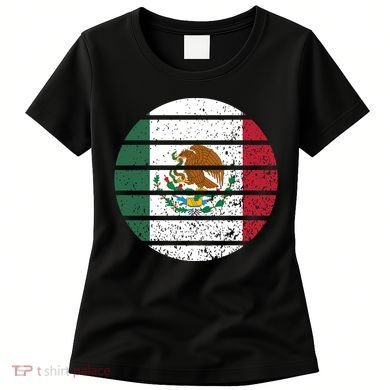 Distressed Flag Of Mexico Circle Women's T-Shirt