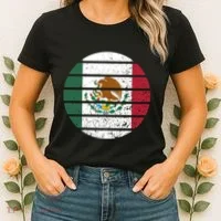 Distressed Flag Of Mexico Circle Women's T-Shirt thumb 2