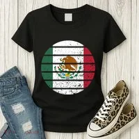 Distressed Flag Of Mexico Circle Women's T-Shirt thumb 3