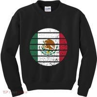 Distressed Flag Of Mexico Circle Kids Sweatshirt thumb 0