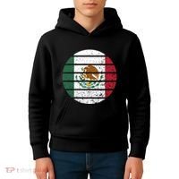 Distressed Flag Of Mexico Circle Kids Hoodie thumb 4