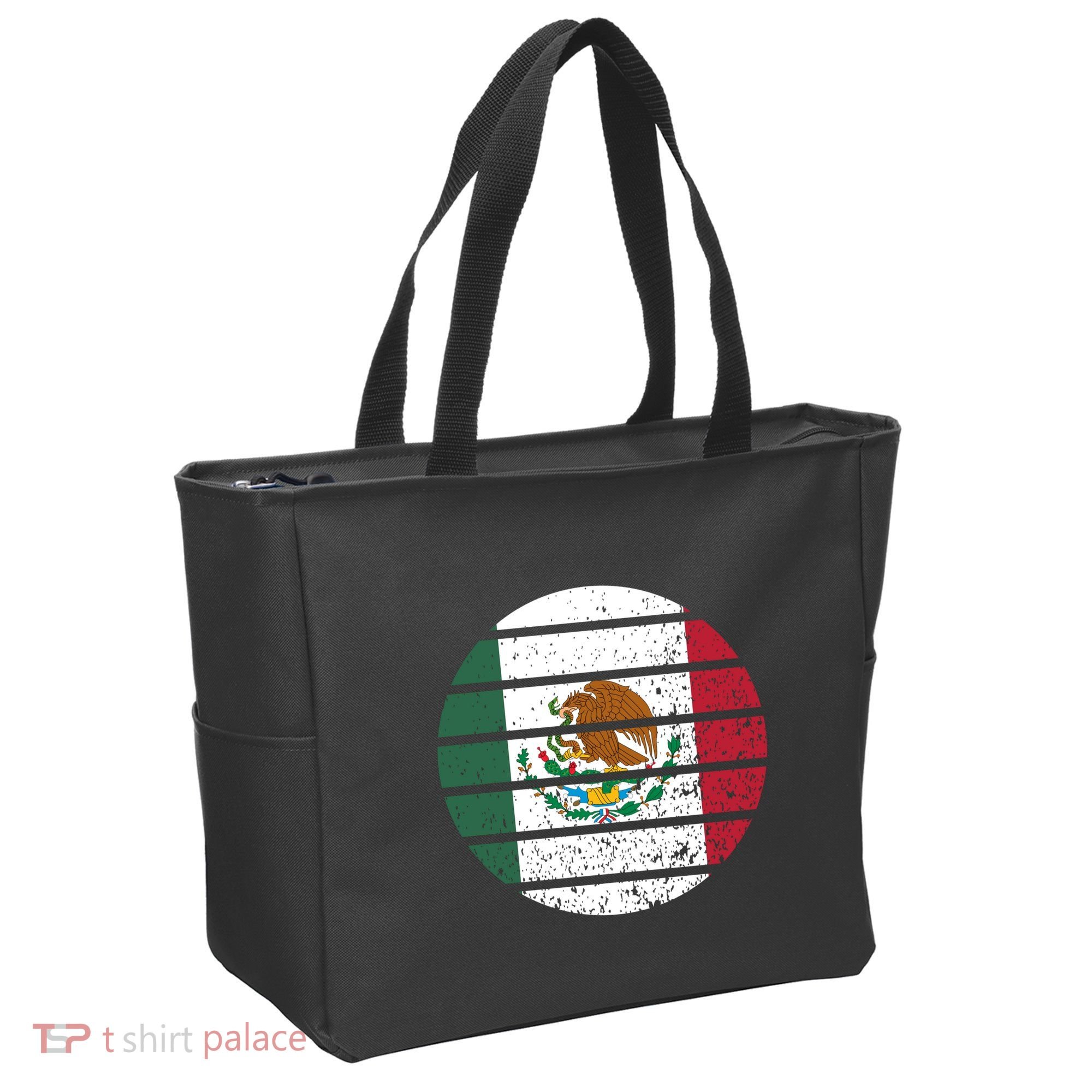 Distressed Flag Of Mexico Circle Tote Bag