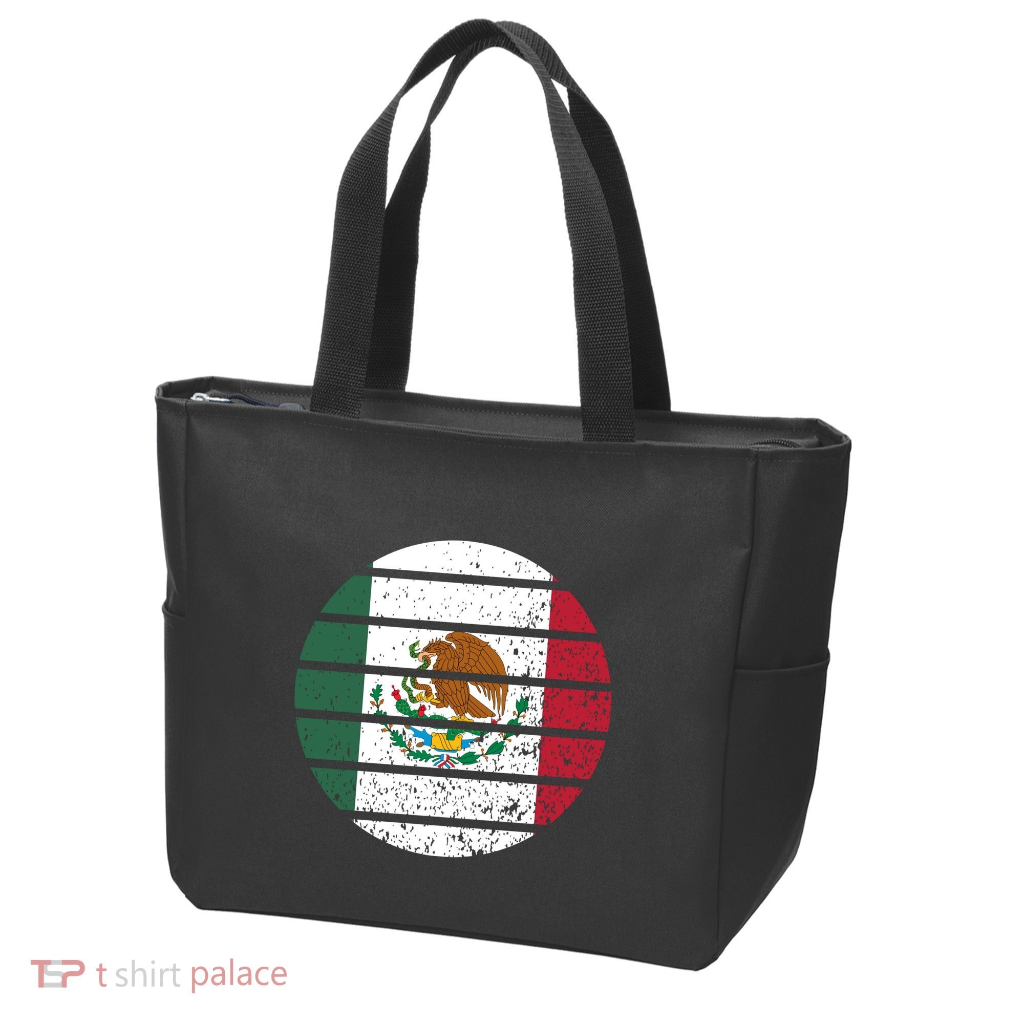 Distressed Flag Of Mexico Circle Tote Bag
