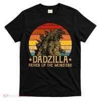 Dadzilla Father Of The Monsters Retro Vintage Sunset T-Shirt thumb 0