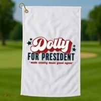 Dolly For President Golf Towel thumb 1