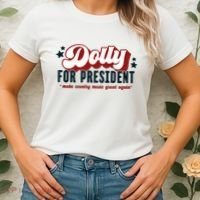 Dolly For President Women's T-Shirt thumb 2