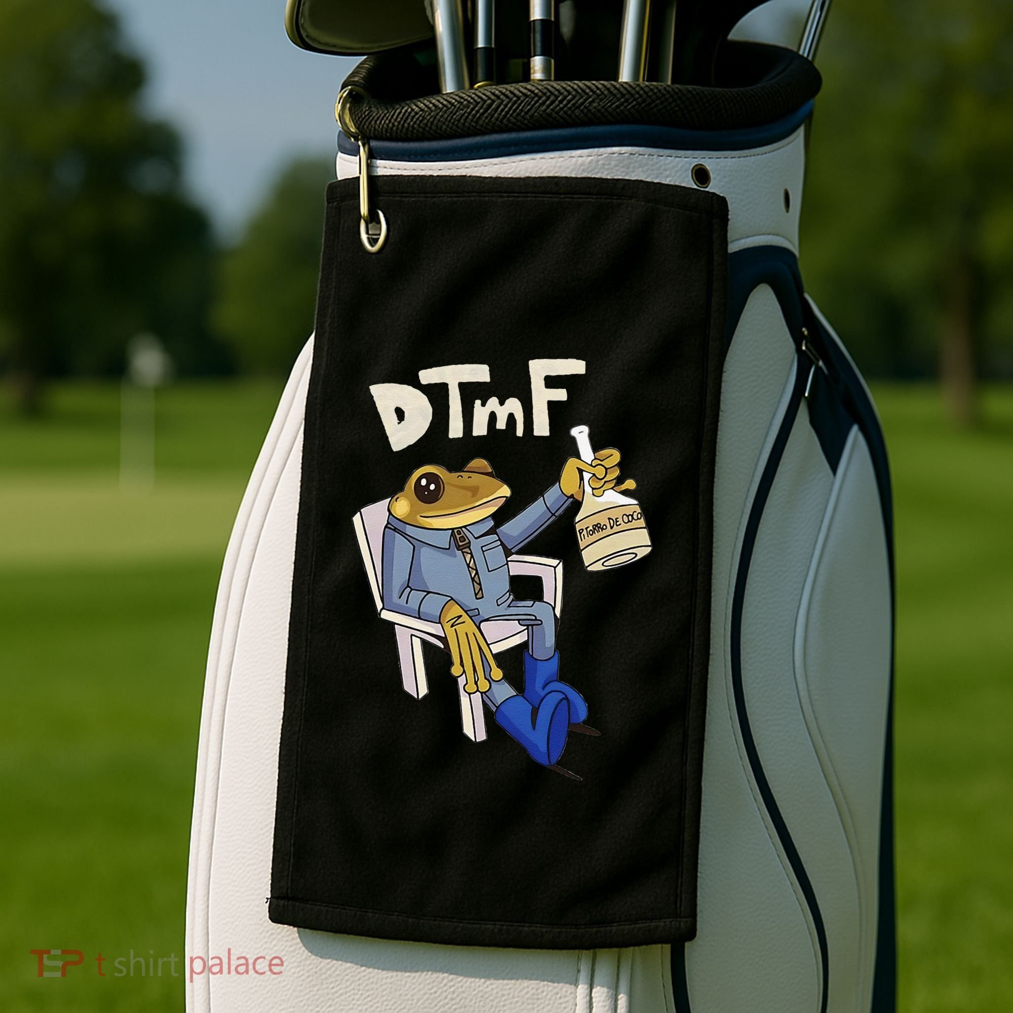 Dtmf Frog Puerto Rico Golf Towel