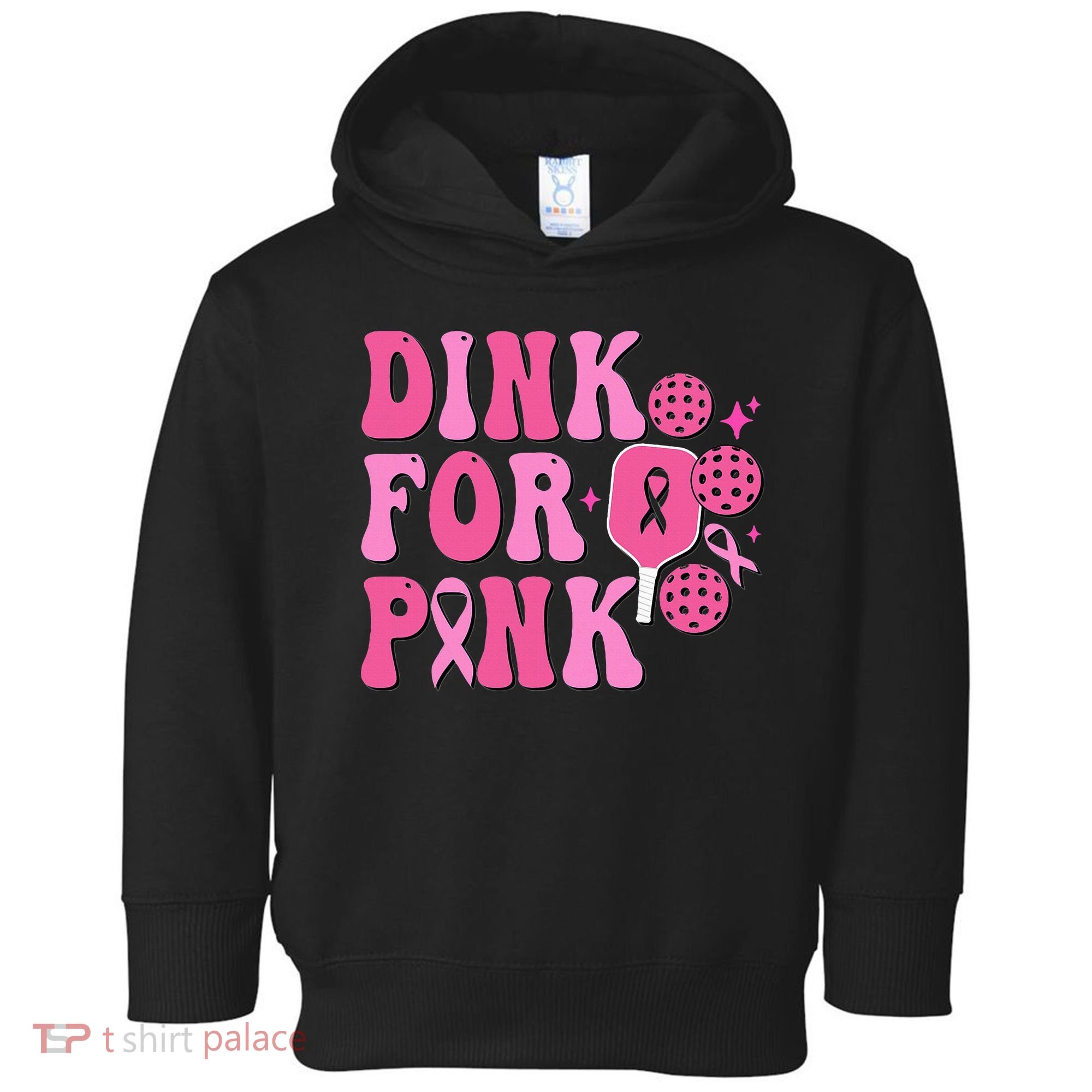 Dink For P.I.N.K. Breast Cancer Awareness Pickleball Toddler Hoodie