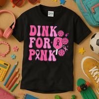 Dink For P.I.N.K. Breast Cancer Awareness Pickleball Kids T-Shirt thumb 3
