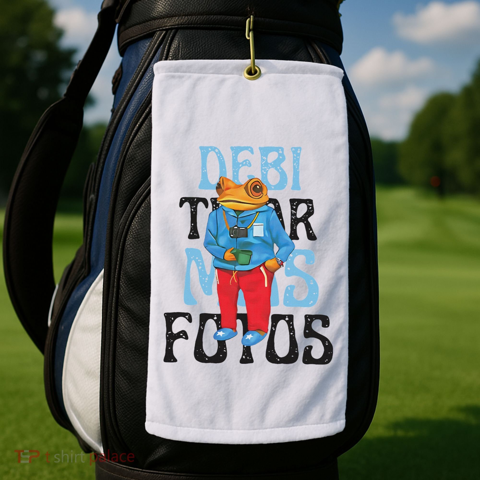 Dtmf Frog Puerto Rico Golf Towel