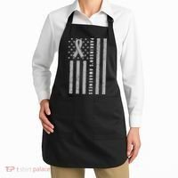 Disease Flag Parkinsons Awareness Ribbon Gray Apron thumb 2