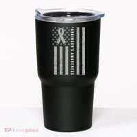 Disease Flag Parkinsons Awareness Ribbon Gray Tumbler thumb 0
