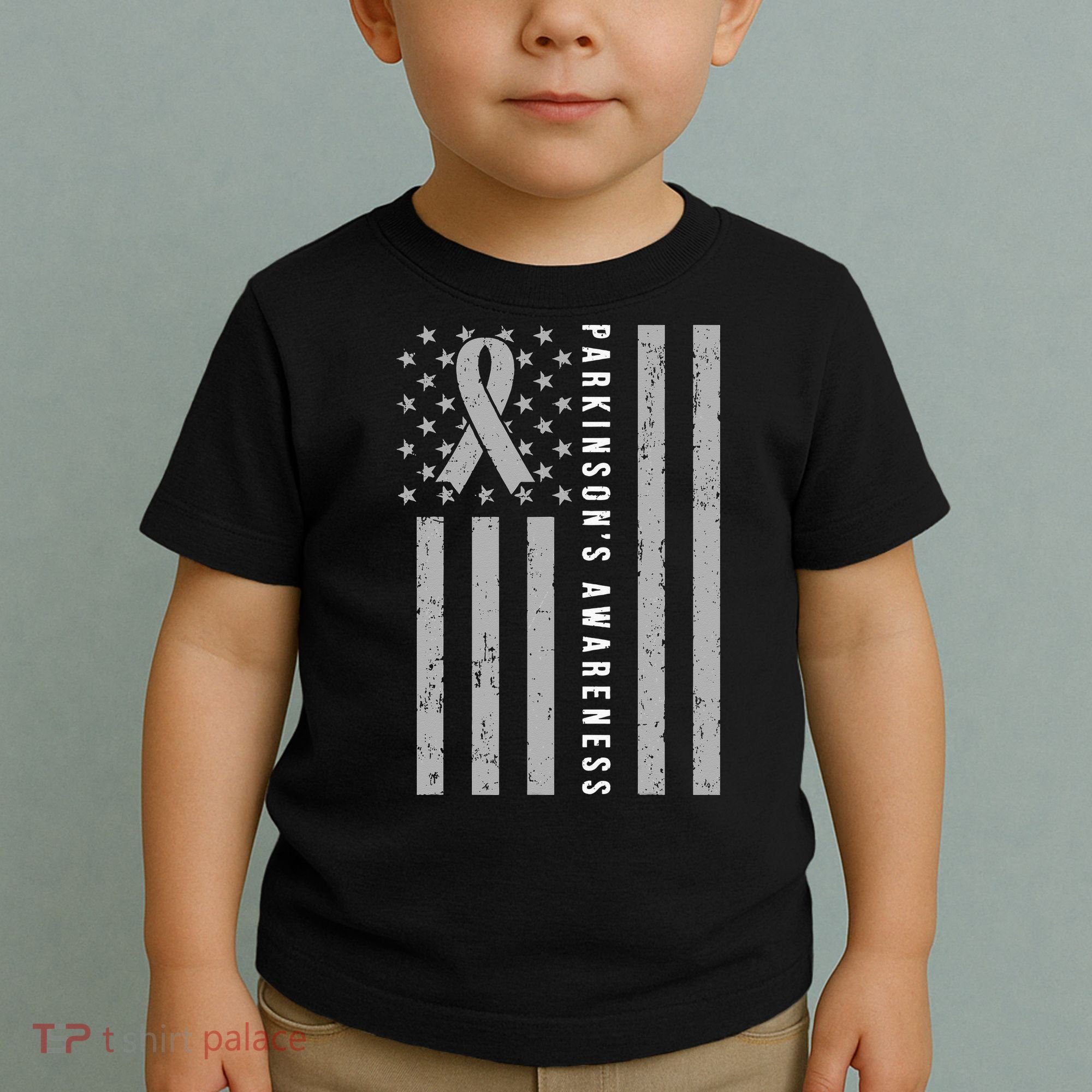 Disease Flag Parkinsons Awareness Ribbon Gray Toddler T-Shirt