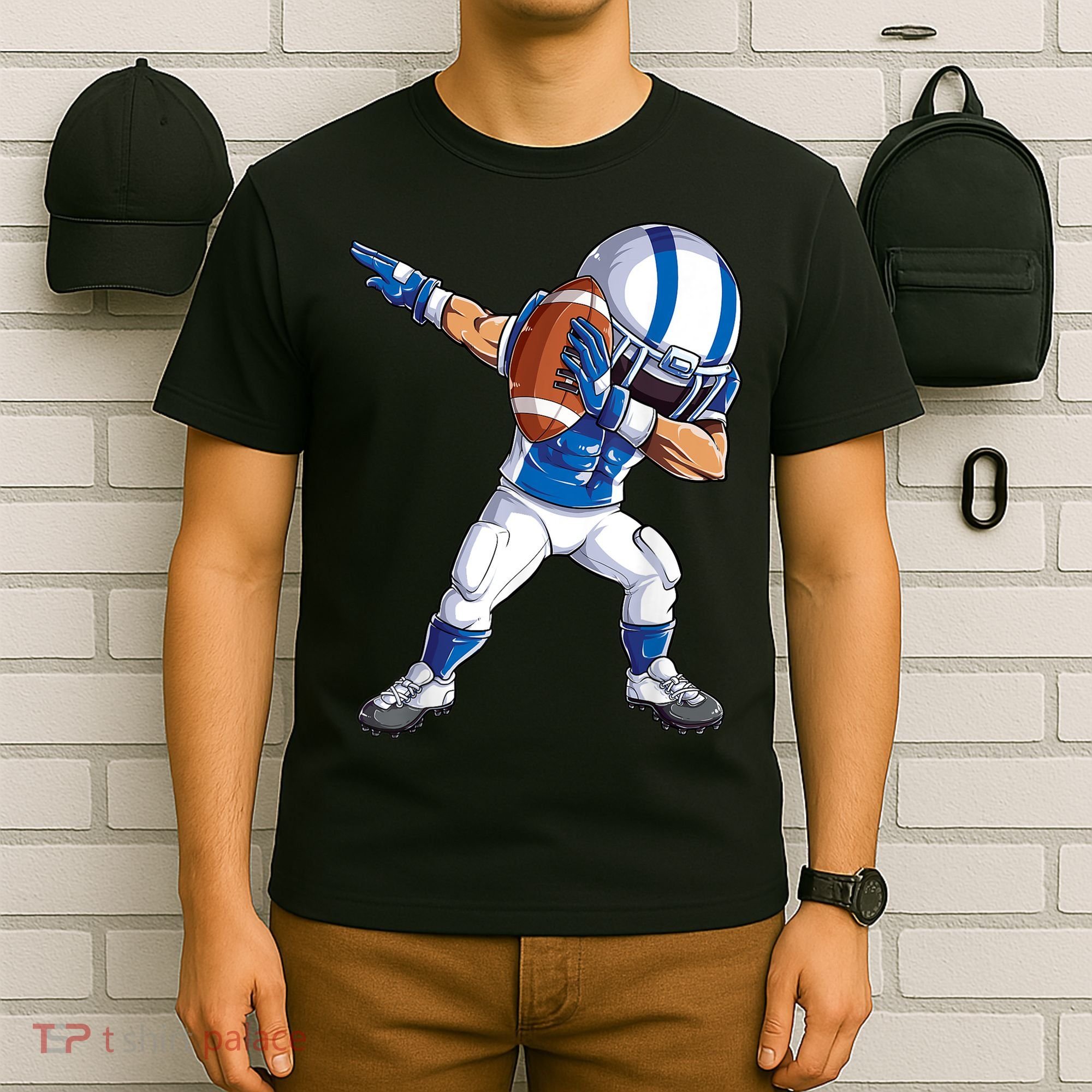 Dabbing Football Player Boys Men Sports Funny Dab Dance TShirt T-Shirt