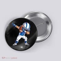 Dabbing Football Player Boys Men Sports Funny Dab Dance TShirt Button thumb 0