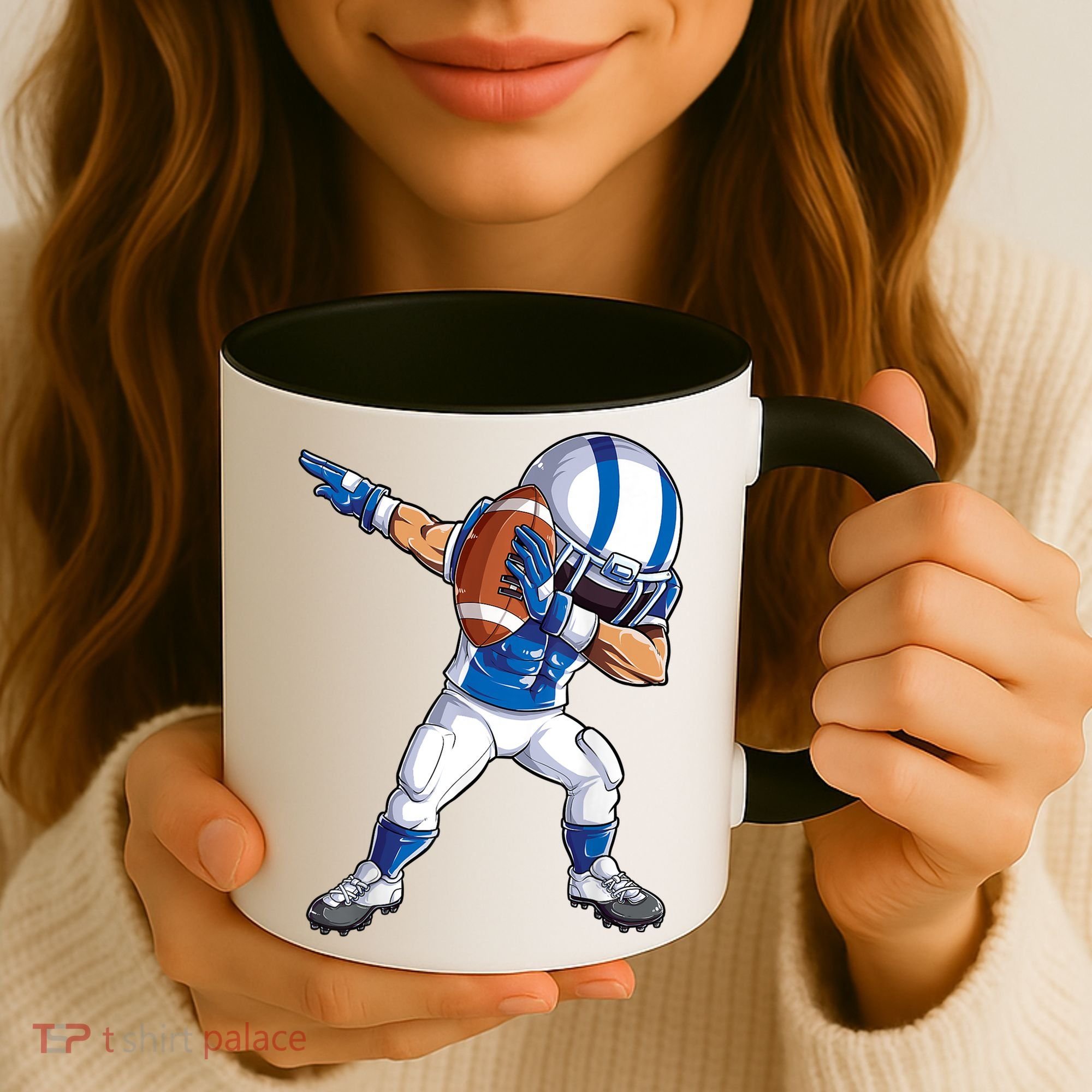 Dabbing Football Player Boys Men Sports Funny Dab Dance TShirt Coffee Mug