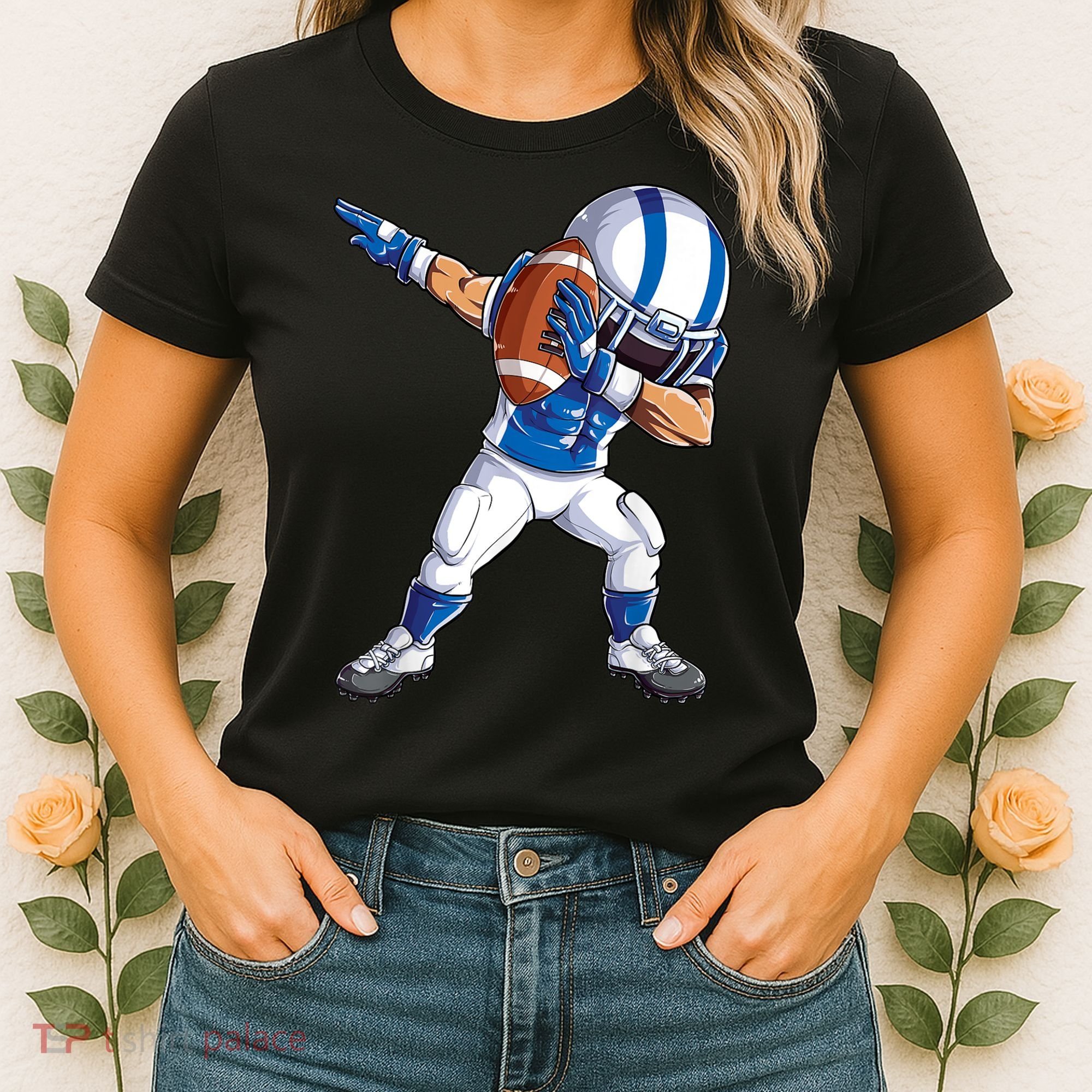 Dabbing Football Player Boys Men Sports Funny Dab Dance TShirt Women's T-Shirt