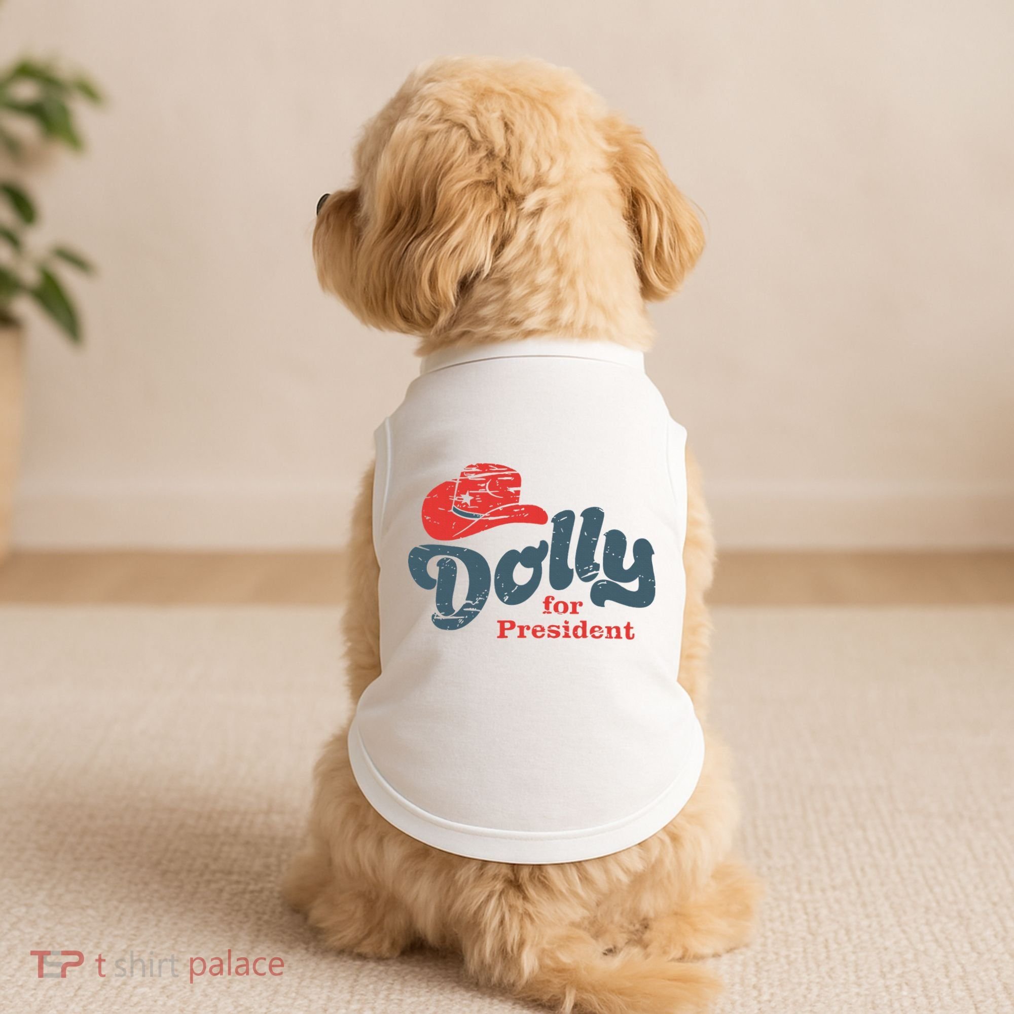 Dolly For President Doggie Tank