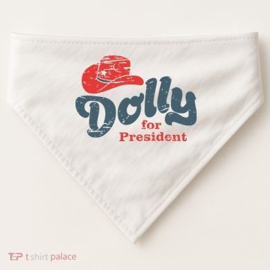 Dolly For President USA-Made Doggie Bandana