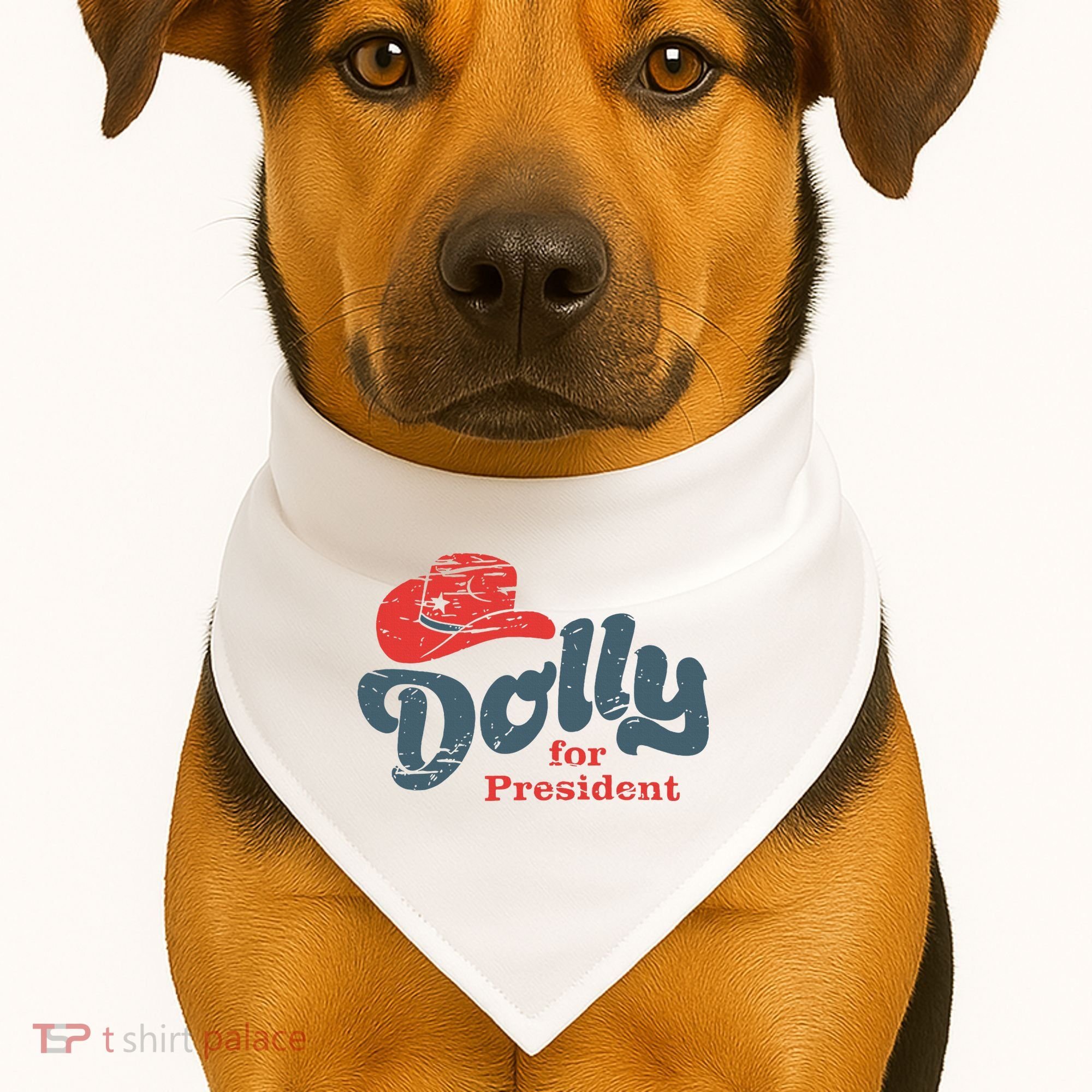 Dolly For President USA-Made Doggie Bandana