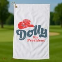 Dolly For President Golf Towel thumb 1