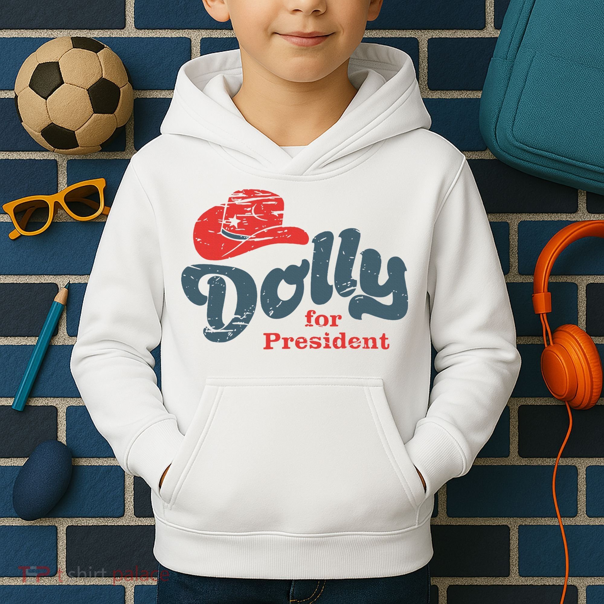 Dolly For President Kids Hoodie