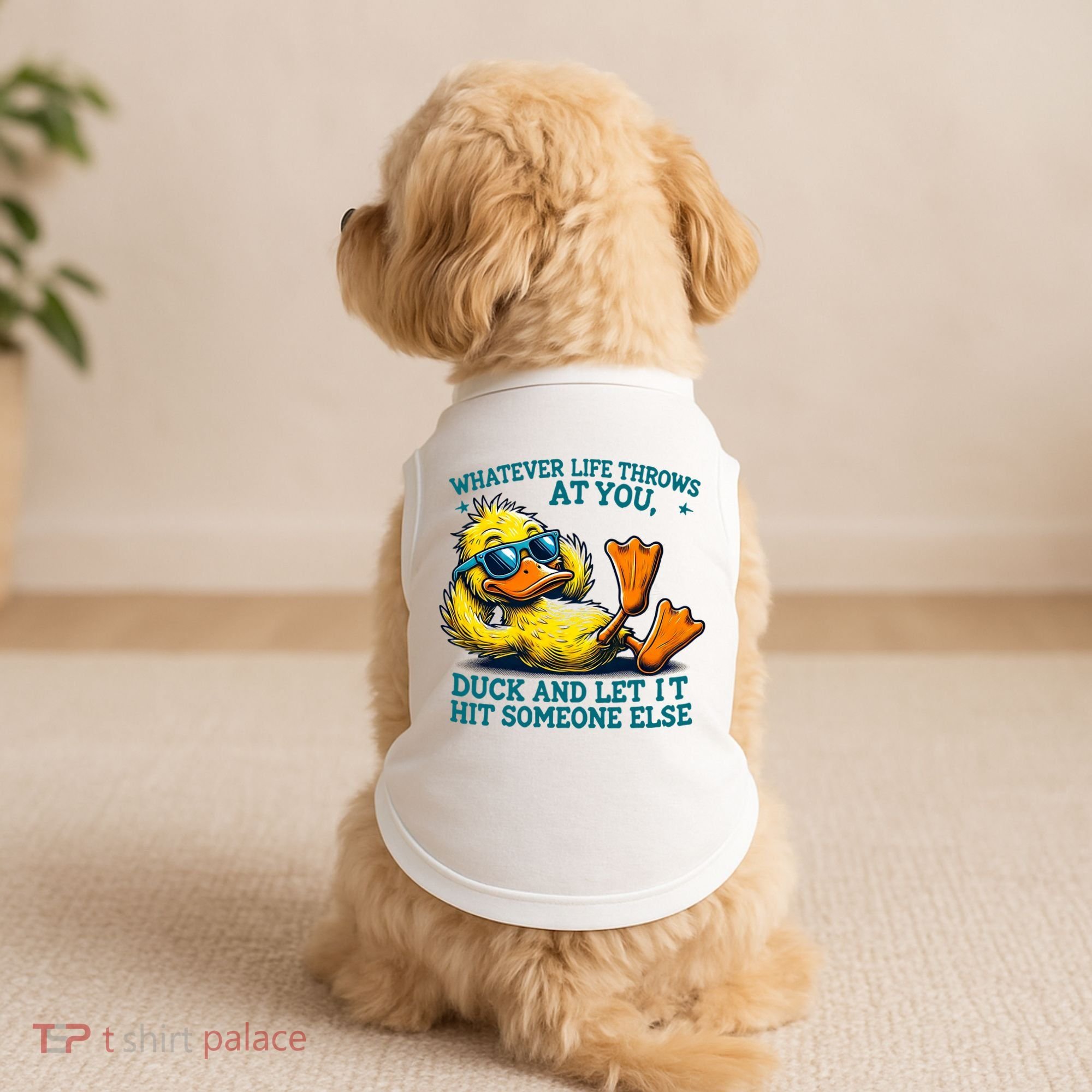  Duck Funny Quote Graphic For Women Doggie Tank