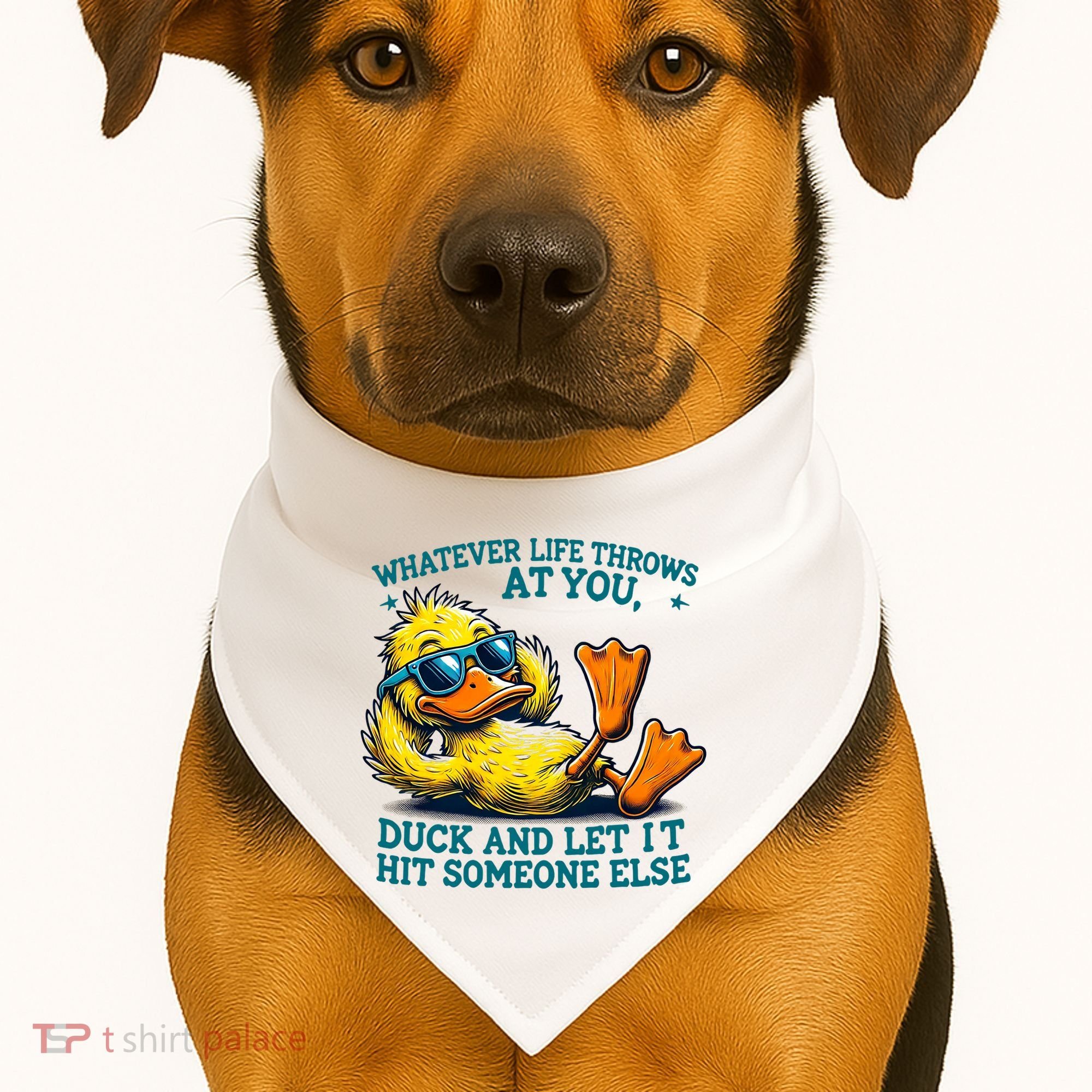  Duck Funny Quote Graphic For Women USA-Made Doggie Bandana