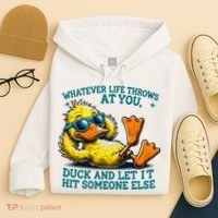  Duck Funny Quote Graphic For Women Hoodie thumb 4