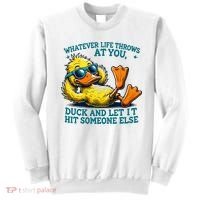  Duck Funny Quote Graphic For Women Sweatshirt thumb 0