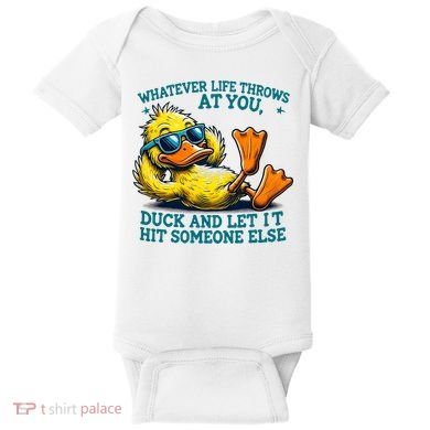  Duck Funny Quote Graphic For Women Baby Bodysuit