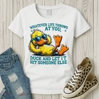  Duck Funny Quote Graphic For Women Women's T-Shirt thumb 3