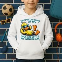  Duck Funny Quote Graphic For Women Kids Hoodie thumb 2