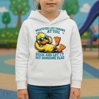  Duck Funny Quote Graphic For Women Kids Hoodie thumb 3