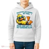  Duck Funny Quote Graphic For Women Kids Hoodie thumb 4