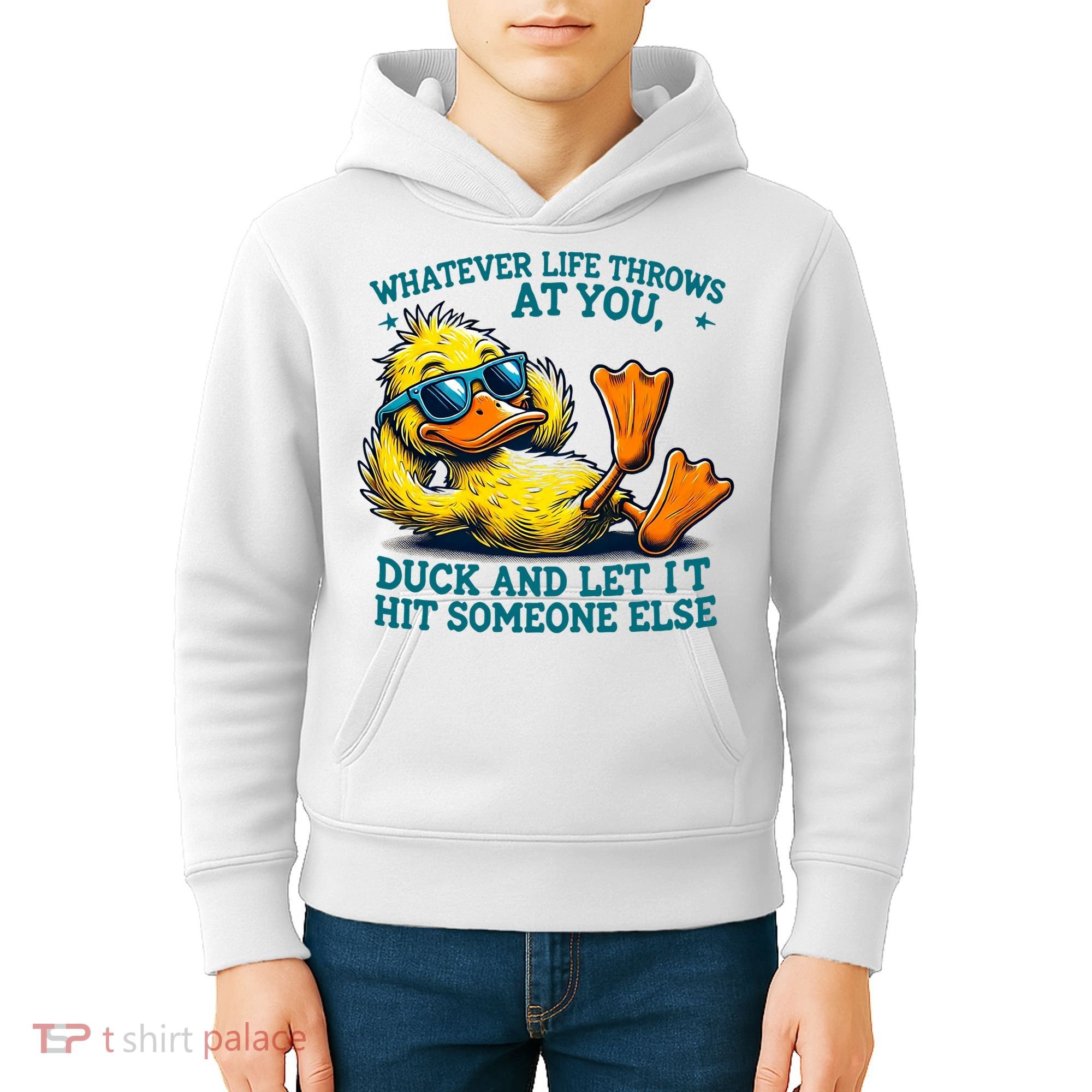  Duck Funny Quote Graphic For Women Kids Hoodie