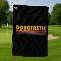 Dougtastic Funny Retro First Name Doug Golf Towel thumb 1