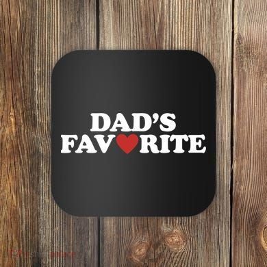 Dads Favorite Red Heart Cute Gift Coaster