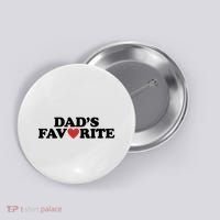 Dads Favorite Red Heart Cute Gift Button thumb 0
