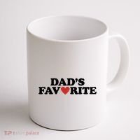 Dads Favorite Red Heart Cute Gift Coffee Mug thumb 1