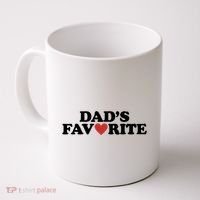 Dads Favorite Red Heart Cute Gift Coffee Mug thumb 0