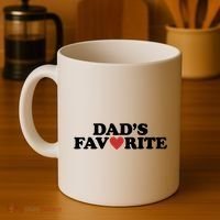 Dads Favorite Red Heart Cute Gift Coffee Mug thumb 4