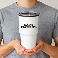 Dads Favorite Red Heart Cute Gift Tumbler thumb 2