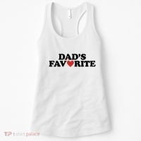 Dads Favorite Red Heart Cute Gift Women's Tank Top thumb 0